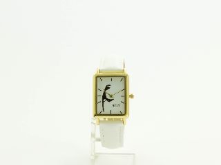 SYLT Uhr eckig weiß/gold	