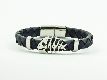 Armband "Fischgrät" blau/grau
