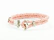 Lederarmband "Anker" rosa