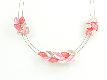 Collier "Blättchen" rosa/gold