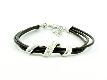 Armband "Rope" silber/schwarz