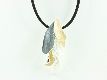 Collier "Blättchen" tricolor