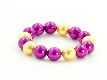 Perlenarmband "Big" lila