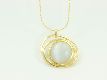 Kette "White Cat Eye" gold
