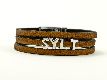 Lederarmband breit "SYLT" brown
