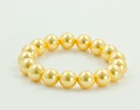 Perlenarmband Big gelb