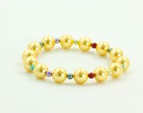 Perlenarmband Small gelb