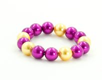 Perlenarmband Big lila
